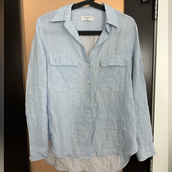Babaton | Pinstripe Linen Blouse - Picture 2 of 6
